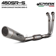 Sparkexhaust GRID Motorcycle Exhaust pipe Steel kit full exhaust system for CFMOTO 450SR-S 450SR S 4