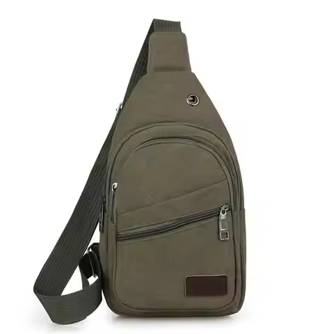 High Quality Canvas Men Chest Bag Large Capacity Spatial Layering Sling Bag Light Weight Crossbody B