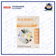 RAMBO Sticker Paper | Matte | 175gsm | A4