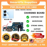 Compatible Realme C61 RMX3939, RMX3933 Charging Board Type C Port Mic Handfree Jack For Replacement