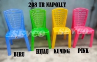 Kursi Makan TRANSPARAN 208 TR NAPOLLY/Kursi Pesta Cafe Kafe Warung Warkop Sandar Sandaran Sender Senderan Plastik