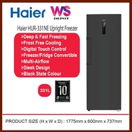 Haier HUR-331NE 331L Upright Freezer/Fridge Black