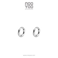 NooYoo ต่างหูสำหรับผิวแพ้ง่าย Second Hole Hoop 5 mm Surgical Steel (สีขาว/สีทอง)
