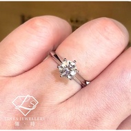 ［Real Moissanite］Can Pass Diamond Test 18K Gold Classic Six Prongs Ring MRG045 Moissanite Diamond/Mo