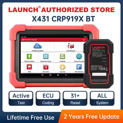 X431 CRP919X LAUNCH BT Car Diagnostic Tool DBScar VII VCI Auto OBD OBD2 Scanner Active Test ECU Codi