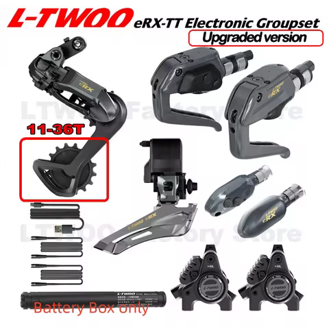 LTWOO eRX-TT Electronic Groupset, Time Trial & Triathlon Bikes Groupset, Replaceable battery, APP pr