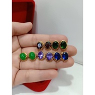 Nest Suasa Gold Stone Earrings 375/18k