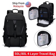 My available 50L/80L travel backpack waterproof hiking bagpack with shoe compartment 15.6/17 inch la
