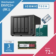 Synology DS923+ 8GB (12TB | 16TB | 18TB | 24TB | 30TB | 36TB | 48TB | 64TB Total Storage Capacity Na