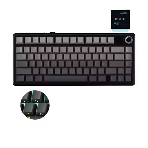 AULA F75 MAX 75% Gaming Mechanical Keyboard 2.4G Wireless/Bluetooth/Wired 81 Keys Hot-Swap RGB Offic