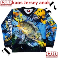 kaos jersey lengan panjang anak anak motif ikan mancing mania 003