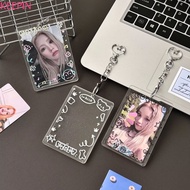 KEEPIN Acrylic Photocard Holder, 2.7x4.1 Inch Transparent Photo Card Case, Desktop Decoration with K