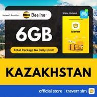 【Kazakhstan Sim Card】【✅ Hotspot】【6GB】【Beeline】【4G High Speed Data】4G Travel Sim Card