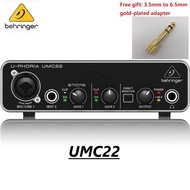 BEHRINGER U-PHORIA UMC22 Live Recording Audio Interface Mic Amplifier USB External Audio Interface