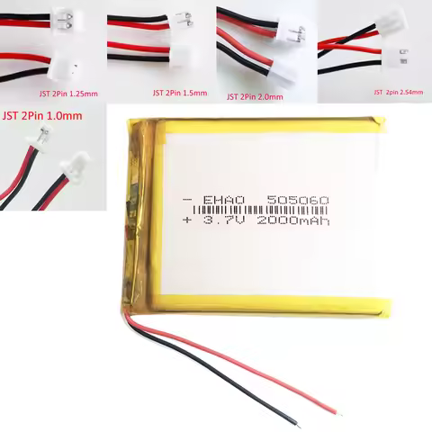 3.7v 2000mAh Lipo Rechargeable Battery 505060 + JST 2Pin Plug For GPS Cells For Video Game PSP GPS S