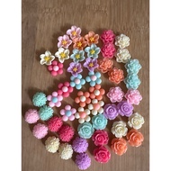 RM4.50/50 pieces : TF-762 - Resin - Bunga - Flower - 1.3 cm to 1.5 cm