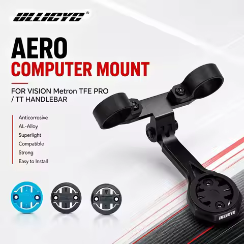 ULLICYC Vision Metron TFE Pro TT Handlebar Computer Mount Aluminum Alloy for Garmin Wahoo Bryton iGP