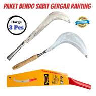 Sabit Bendo Dan Gergaji Melengkung Paket 3 Produk - Isi 3 Pcs Arit Dorit Dan Graji PLN