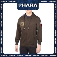 [ส่งฟรี] Hara ฮาร่า ของแท้ เสื้อวอร์มผู้ชายแขนยาว เสื้อหนาว เสื้อกันหนาวสีน้ำตาล คุณภาพดี ผ้ายืดใส่ส