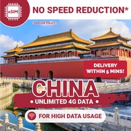 5G Esim - Unlimited China  Data Sim Card 1/3/5/8/10 GB