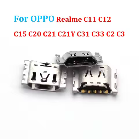 10-20PCS For OPPO Realme C11 C12 C15 C20 C21 C21Y C31 C33 C2 C3 USB Charging Port Dock Plug Charger 