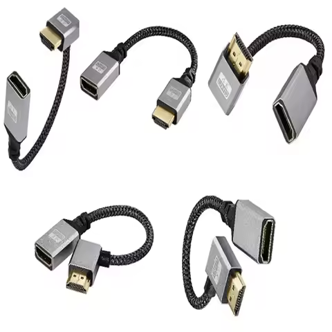 4K Mini micro hdmi Cable Male To HDMI Female HDTVI Cable HD 4K@60HZ V2.0 HDMI Straight Left Right UP