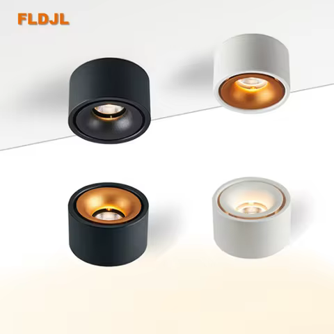 round dimmable Led surface mounted spotlight COB non-opening ceiling spotlight 7W/12W 15W living roo