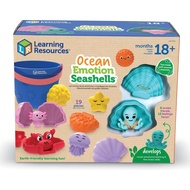 Learning Resources Ocean Emotions Seashells, Ocean Animals Figures, Seaside Game, Sand Toys, Sensory