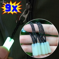 9Pcs Luminous Zipper Pull - Anti-lost Backpack Pendant - Zipper Slide Puller Lock - DIY Coat Jacket 