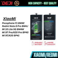 Ready Stock DEJI Battery High Capacity XiaoMi Pocophone F1/Redmi Note 8 Pro/Mi 10 Lite/Mi 9T Pro/K20