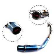 REALZION For FORZA 300 350 Exhaust Pipe Middle Pipe Tube Exhaust Motorcycle Exhaust Muffler For FORZ