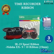 Effice Depot - Time Recorder - IR-19 Spool Ribbon -Nideka EX- 8 / 9 / 10 Ribbon (19mm)