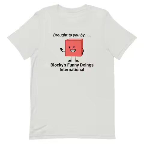 BFDI Battle For Dream Island Blocky Unisex T-Shirt Green Blue Yellow Gray White