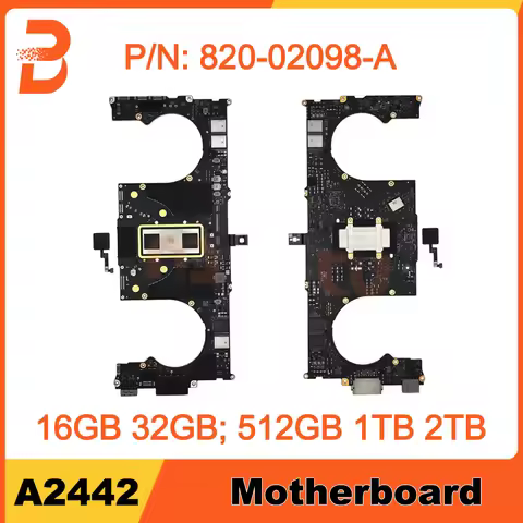 Original A2442 Motherboard For MacBook Pro 14" M1 Pro / Max A2442 Logic Board 16GB 512GB 1TB 820-020