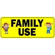 FAMILY USE (2pcs) waterproof vinyl sticker. ships in 1-2 days