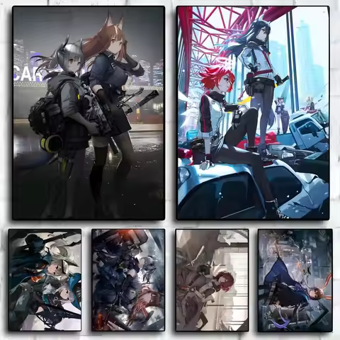 1PC Anime Arknights Poster Self-adhesive Art Waterproof Paper Sticker Coffee House Bar Room Wall Dec
