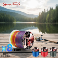 Sougayilang X8 Braided PE Line, 8-Strand, 100M, 0.6#-6.0# (22-88LB), Ultra Strength, for Freshwater 