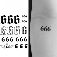 Number 6 Temporary Tattoo,Lasts To 15 Days New Technology Magic Waterproof Semi Permanent Sticker,Si