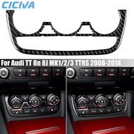 Carbon Fiber Car Accessories Climate Control Interior Cover Modified Trim Sticker For Audi TT 8N 8J 