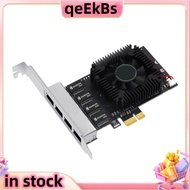 1 Piece 4 Port PCIE POE Network Card Black Plastic+Metal Gigabit Industrial Ethernet Converter 20G P