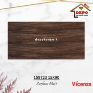 Vicenza 159723 15x90 Kw1 Granit Lantai Motif Kayu Indoor Outdoor