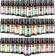 Essential Oils Set, Aromatherapy Essential Oil Kit for Diffuser, Humidifier, Massage, Skin Care (32 