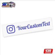 Custom IG Name Sticker Reflective Material