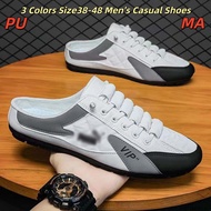 Size 38-48 Men's Casual Shoes Leather Flat Shoes