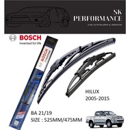 Bosch Advantage Quality Wiper Toyota Hilux 2005-2015 1Pair (2Pcs) size : 21"/19" - Compatible with U-hook Tyre
