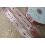 50 yards/ roll Satin Ribbon| Grossgrain Ribbon| Personalized Wedding Favour