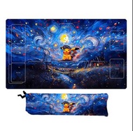 Ptcg 卡墊 寶可夢卡牌 梵高 星空 比卡超 皮卡丘