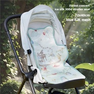 เสื่อทำความเย็นเข็นสำหรับฤดูร้อนแผ่นรองไหมน้ำแข็งระบายอากาศรถเข็นเด็กทารก72X40ซม. Gb