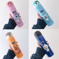 ♛BTS Merchandise Cup insBT21 Water Female Student Korean Version Cute Cartoon Stainless Steel Vacuum Flask