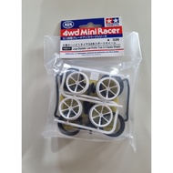 15511-tamiya Straw Diameter Low Profile Tires & 6 Spoke Wheels Four-wheel Drive Accessories White La